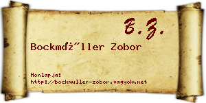 Bockmüller Zobor névjegykártya